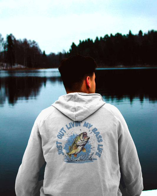 Just Out Livin' My Bass Life Full Zip Hooded Sweatshirt